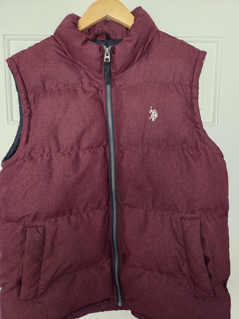 Men's Burgundy Puffer Vest